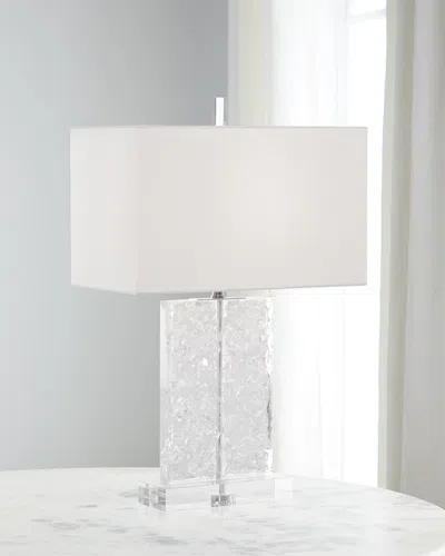 John-richard Collection Glass And Acrylic Formed Table Lamp In Metallic