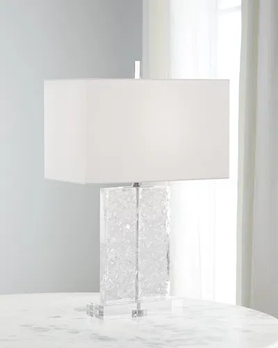 John-richard Collection Glass And Acrylic Formed Table Lamp In Silver