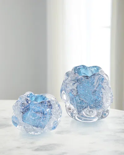 John-richard Collection Glass Nugget Sculpture I In Blue