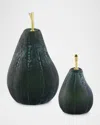 John-richard Collection Glass Pear Sculptures, Set Of 2 In Green
