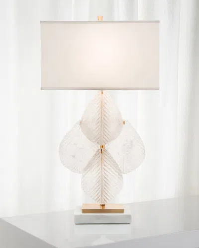 John-richard Collection Glass Petal Table Lamp In Neutral