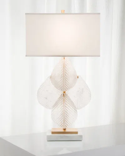 John-richard Collection Glass Petal Table Lamp In Gold