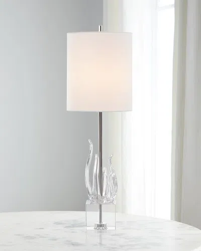 John-richard Collection Glass Sculpture Table Lamp In Metallic