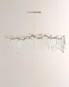 John-richard Collection Glass Teardrop 14-light Chandelier In Gold