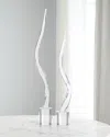 John-richard Collection Glass Wave Sculptures, Set Of 2 In Clear