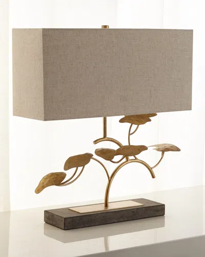 John-richard Collection Gold Leaf Tree Table Lamp
