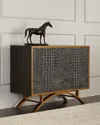 John-richard Collection Greystoke Cabinet In Cerused Black 