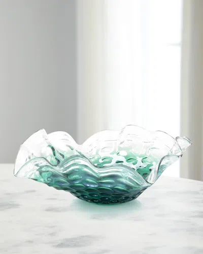 John-richard Collection Hand-blown Glass Bowl In Blue