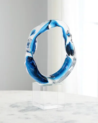 John-richard Collection Hand-blown Glass Sculpture I In Blue