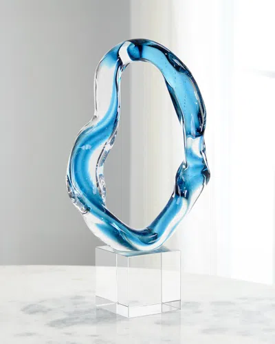 John-richard Collection Hand-blown Glass Sculpture Ii In Blue