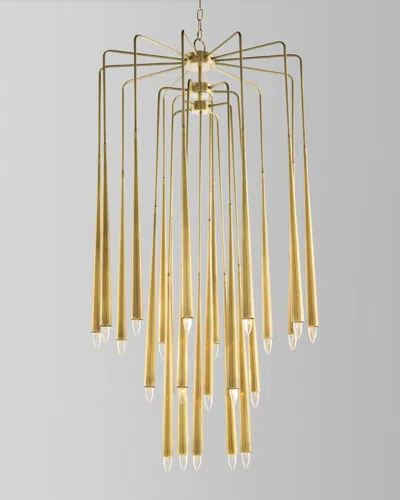 John-richard Collection Hans 23-light Brass Chandelier In Gold