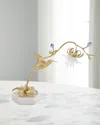 John-richard Collection Hummingbird Selenite Sculpture Ii In Multi
