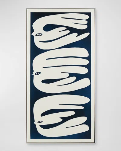 John-richard Collection Imaginative Flight "glide" Framed Giclee By Chloe Watts In Blue
