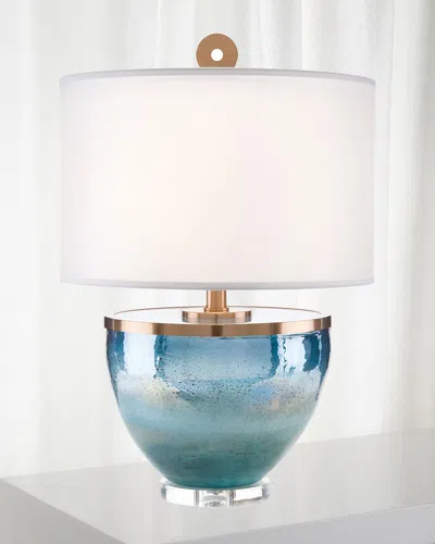 John-richard Collection Islamorada Glass Table Lamp In Blue