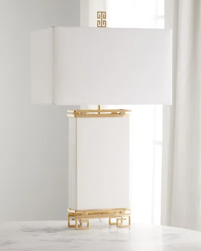 John-richard Collection Ivory Brass Table Lamp In White