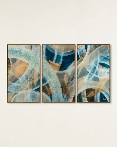 John-richard Collection Keep On Spinning Triptych Giclee In Multi