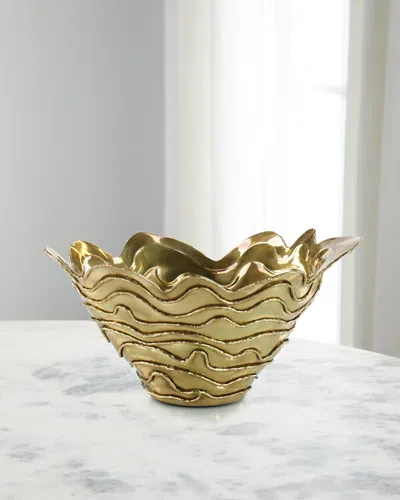 John-richard Collection Lagen Polished Brass Bowl In Gold