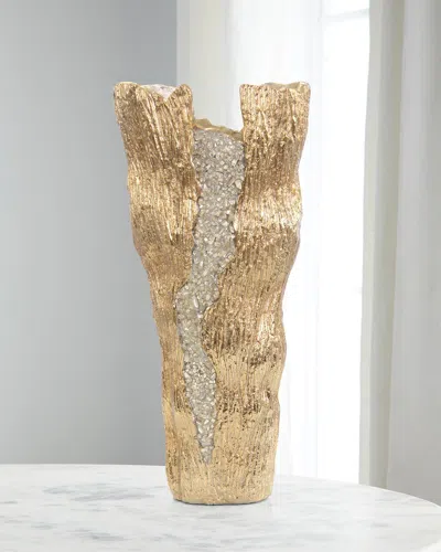 John-richard Collection Large Cascade Vase, Nickel