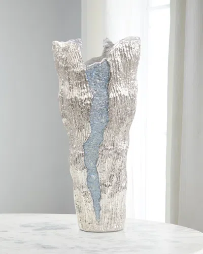 John-richard Collection Large Cascade Vase, Nickel In Silver