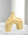 John-richard Collection Large Enigma Vessel, Golden In Gold