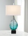 John-richard Collection Light Azure Art Glass Lamp In Blue