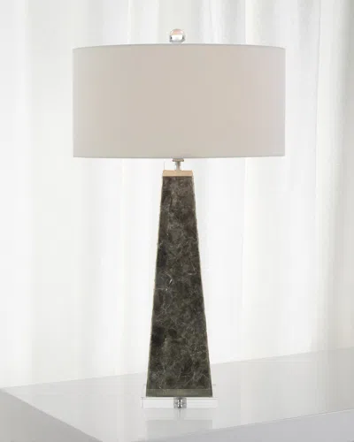 John-richard Collection Light Mica Lamp In Black