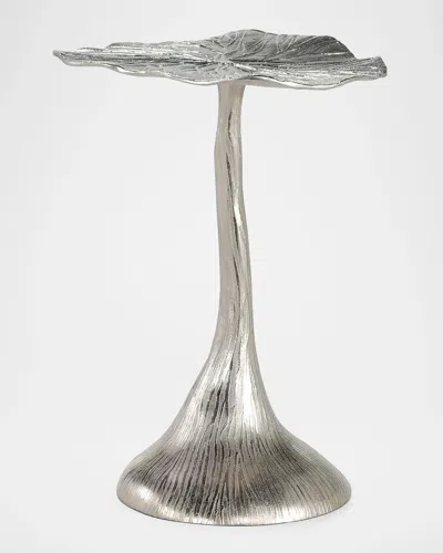John-richard Collection Lily Pad Accent Table In Silver