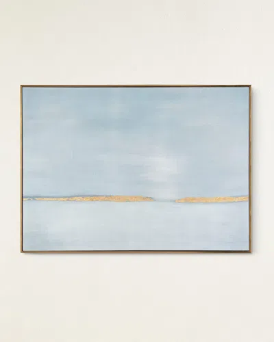 John-richard Collection Linen Dreams Gold Giclee Wall Art By Claire Gowdy In Blue