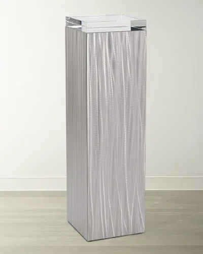John-richard Collection Lucena Brushed Stainless Steel Pedestal Ii In Gray