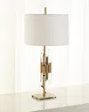 John-richard Collection Lucite Lamp In Gold