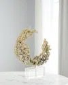 John-richard Collection Lunar Embrace Sculpture On Crystal In Gold