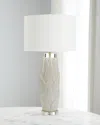 John-richard Collection Lush Leaves 33" Table Lamp In Gray