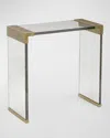 John-richard Collection Marco End Table In Clear, Brass