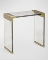 John-richard Collection Marco Small End Table In Clear, Brass