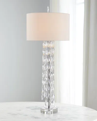 John-richard Collection Marquise Crystal Table Lamp In Metallic