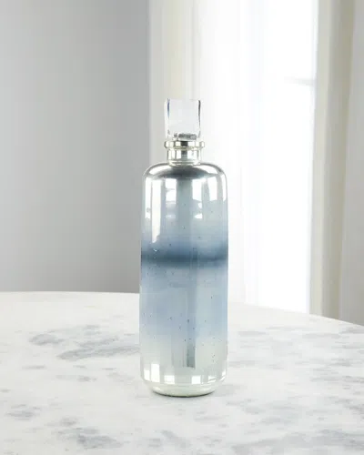 John-richard Collection Mercurial Small Glass Bottle, 30" In Blue