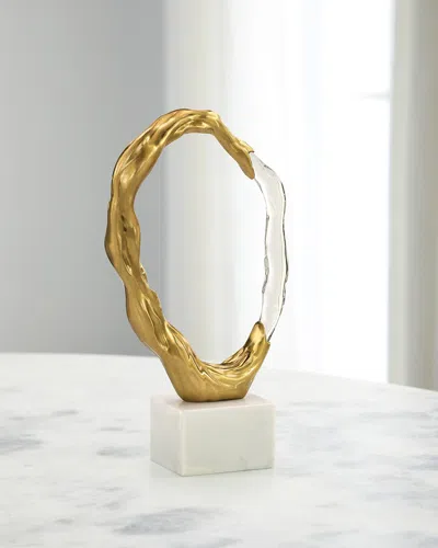John-richard Collection Metallic Ice Sculpture, Large In Gold