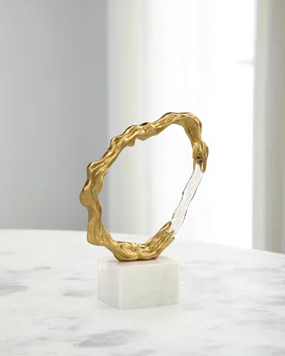 John-richard Collection Metallic Ice Sculpture, Small In Gold