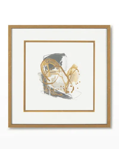 John-richard Collection Metallurgy Iv Giclee Art On Canvas In Gold