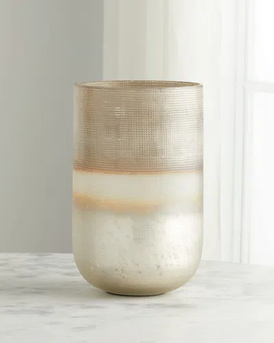 John-richard Collection Mid-size Seabrook Glass Vase - 12" In Gold