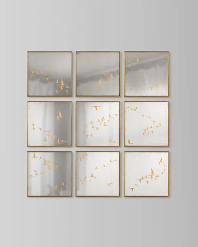 John-richard Collection Migration Mirrors, Set Of 9 In Gold