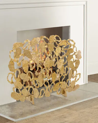 John-richard Collection Mirage Fire Screen In Gold