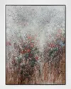 John-richard Collection Mist Touched Roses Original Painting By Teng Fei In Green