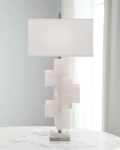 John-richard Collection Mondrian In White Alabaster Table Lamp