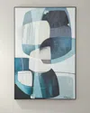 John-richard Collection Moody Blues Original Artwork Painting On Canvas By Lm Zhou In Blue