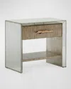John-richard Collection Moon Shadow Nightstand In Mirrored Glass