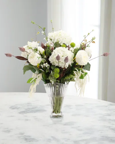 John-richard Collection Moon Shadows 23" Faux Floral Arrangement In Glass Vase In Multi