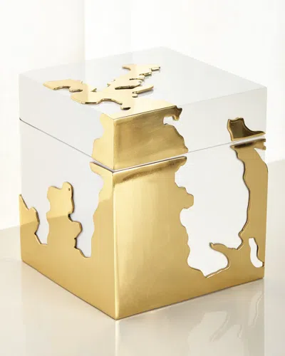 John-richard Collection Morphed Gold Stainless Steel Box In White