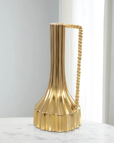 John-richard Collection Mykonos Vase In Gold