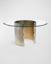 John-richard Collection Natura 60" Round Dining Table In Burnished Silver